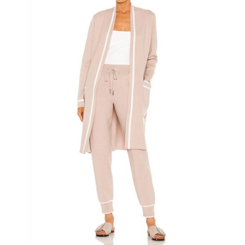 NEW SOIA&KYO denise long knit coatigan with pockets in pearl